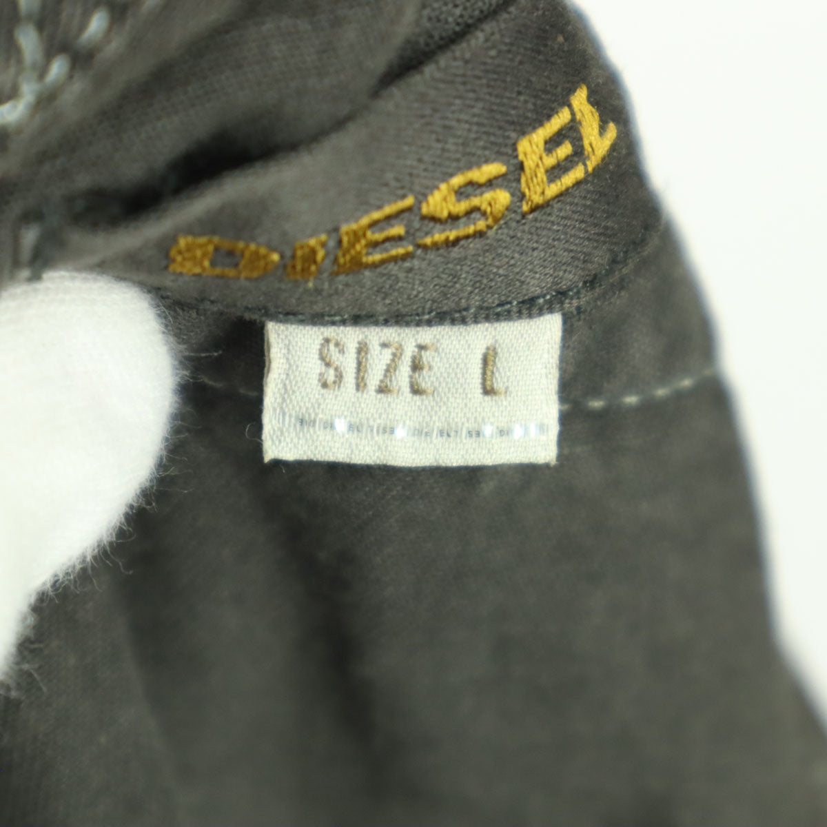 DIESEL ディーゼル 長袖 ウエスタンシャツ L ダークグレー メンズ