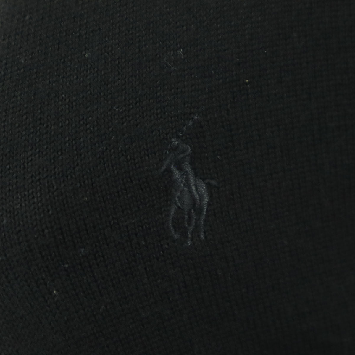 RALPH LAUREN ラルフローレン ワンポイントロゴ 長袖 ニットカーディガン L ブラック レディース