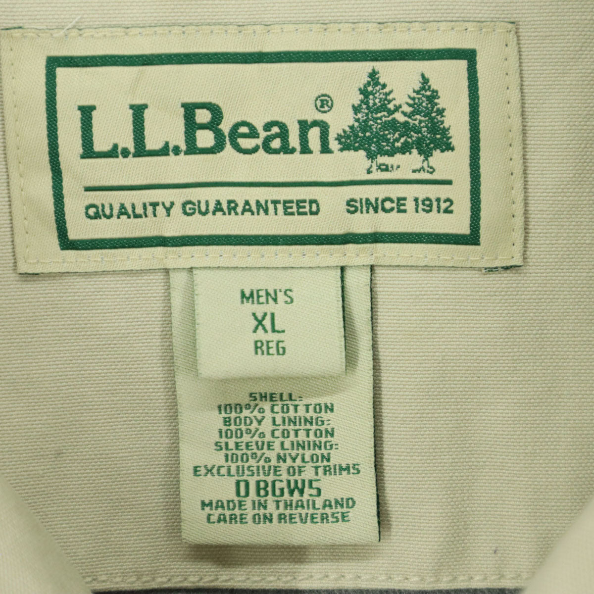 L.L.Bean エルエルビーン 長袖 襟コーデュロイ ハンティングジャケット XL ベージュ系 メンズ