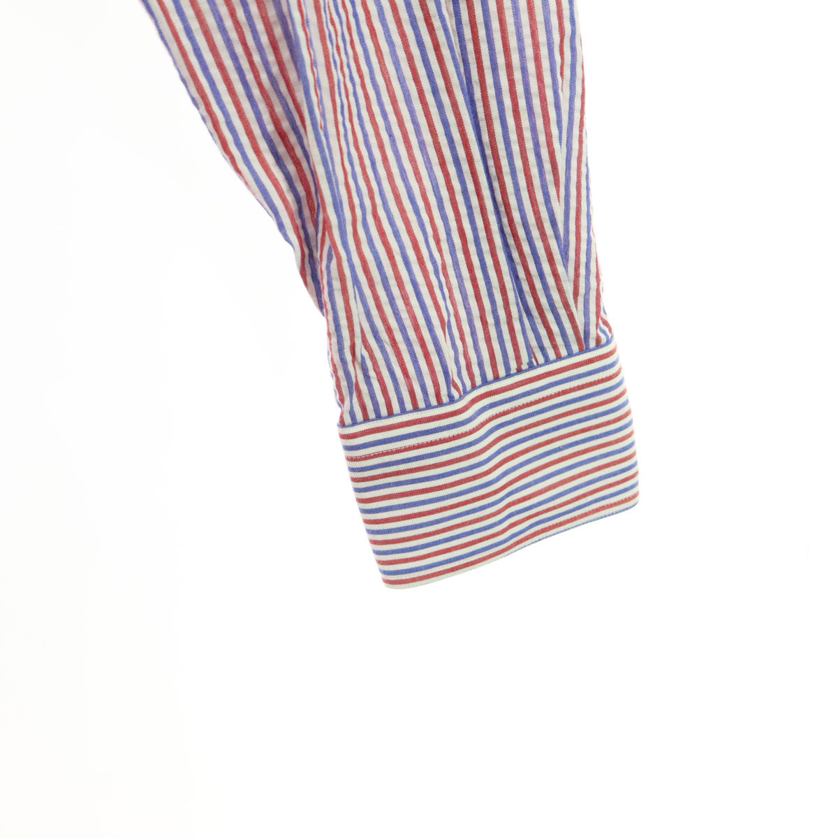 GITMAN BROS for SHIPS ギットマンブラザーズシップス アメリカ製 ストライプ柄 長袖 ボタンダウンシャツ 15 1/2 レッド メンズ