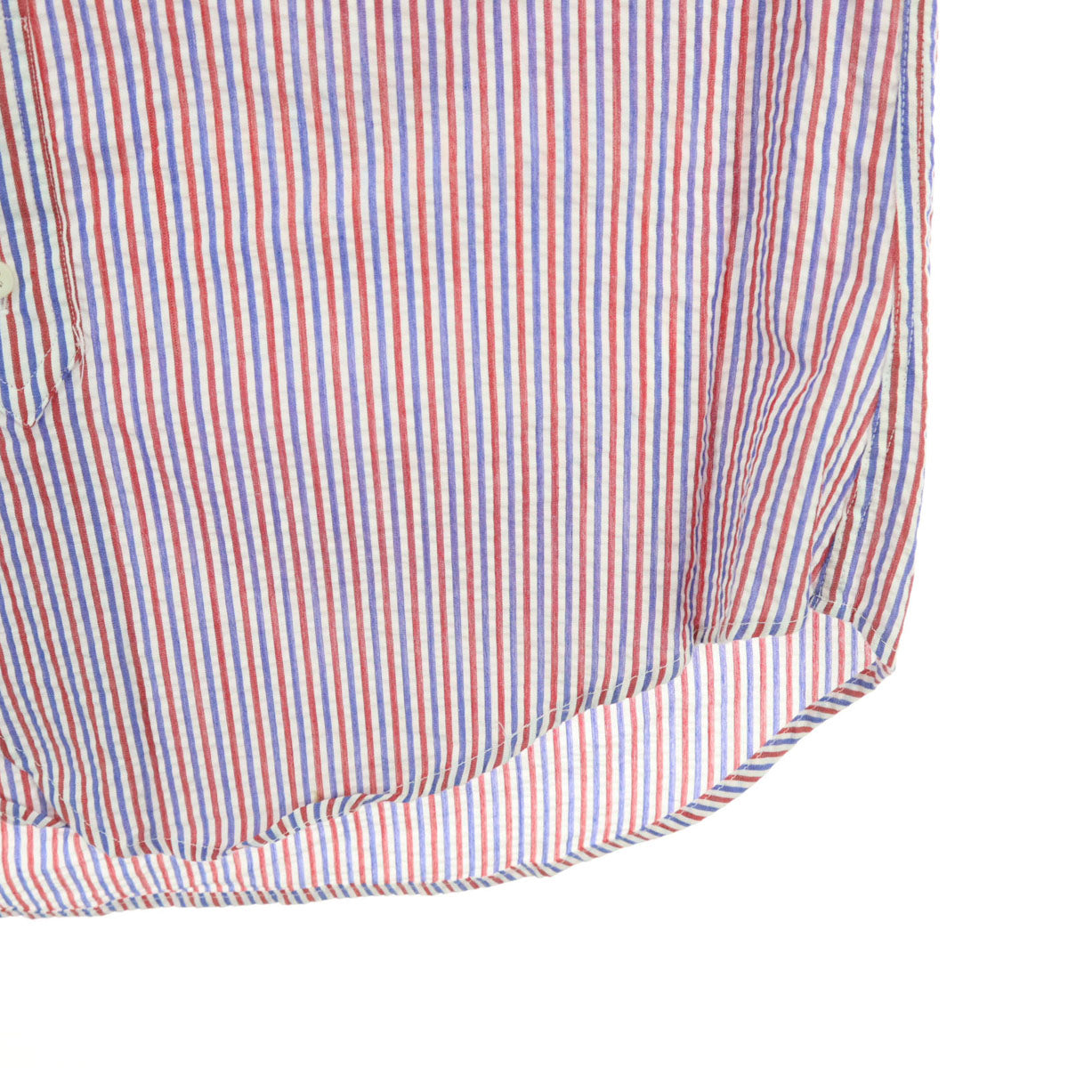 GITMAN BROS for SHIPS ギットマンブラザーズシップス アメリカ製 ストライプ柄 長袖 ボタンダウンシャツ 15 1/2 レッド メンズ
