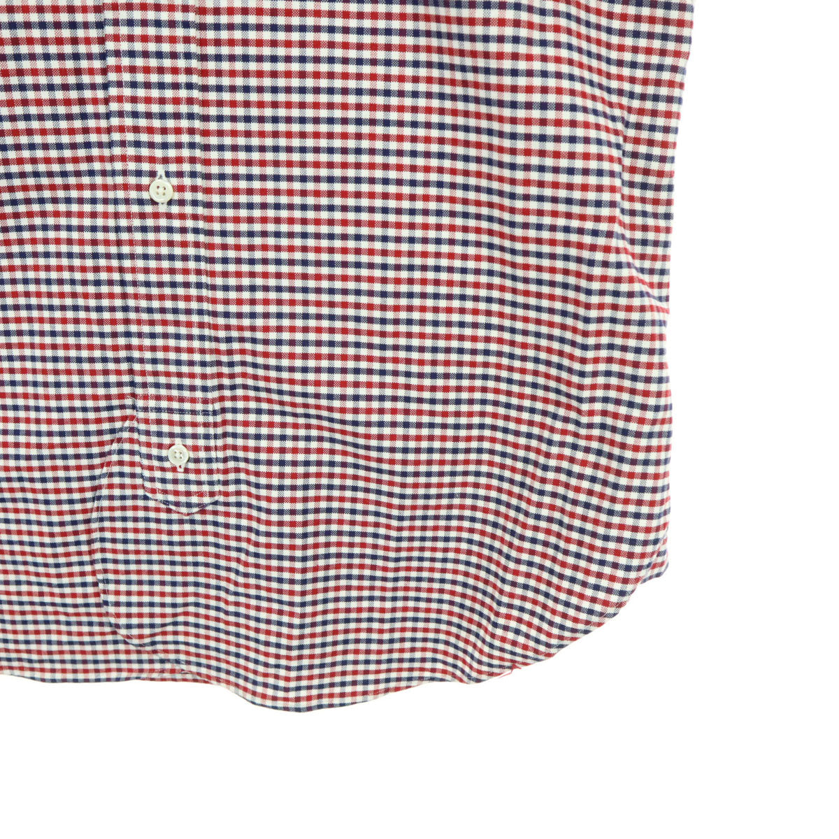 Brooks Brothers BLACK FLEECE ブルックスブラザーズ ブラックフリース USA製 コットン チェック柄 マルチカラー 長袖 ボタンダウンシャツ BB1 レッド系 メンズ