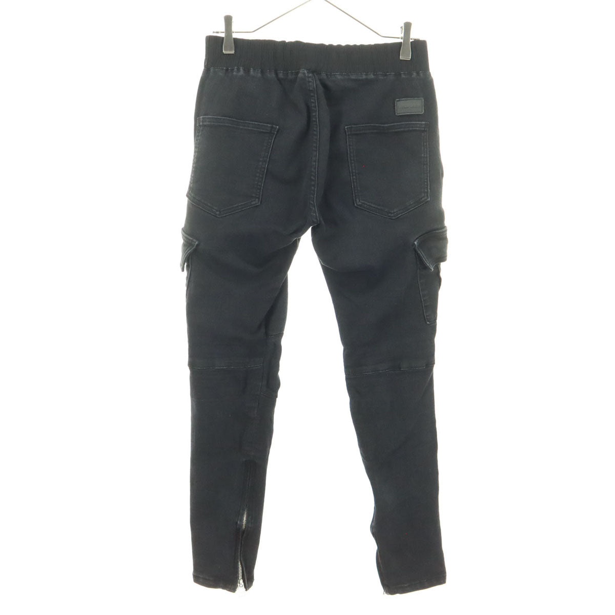 Danke Schon ダンケシェーン 裾ジップ スリム ストレッチパンツ M ブラック レディース