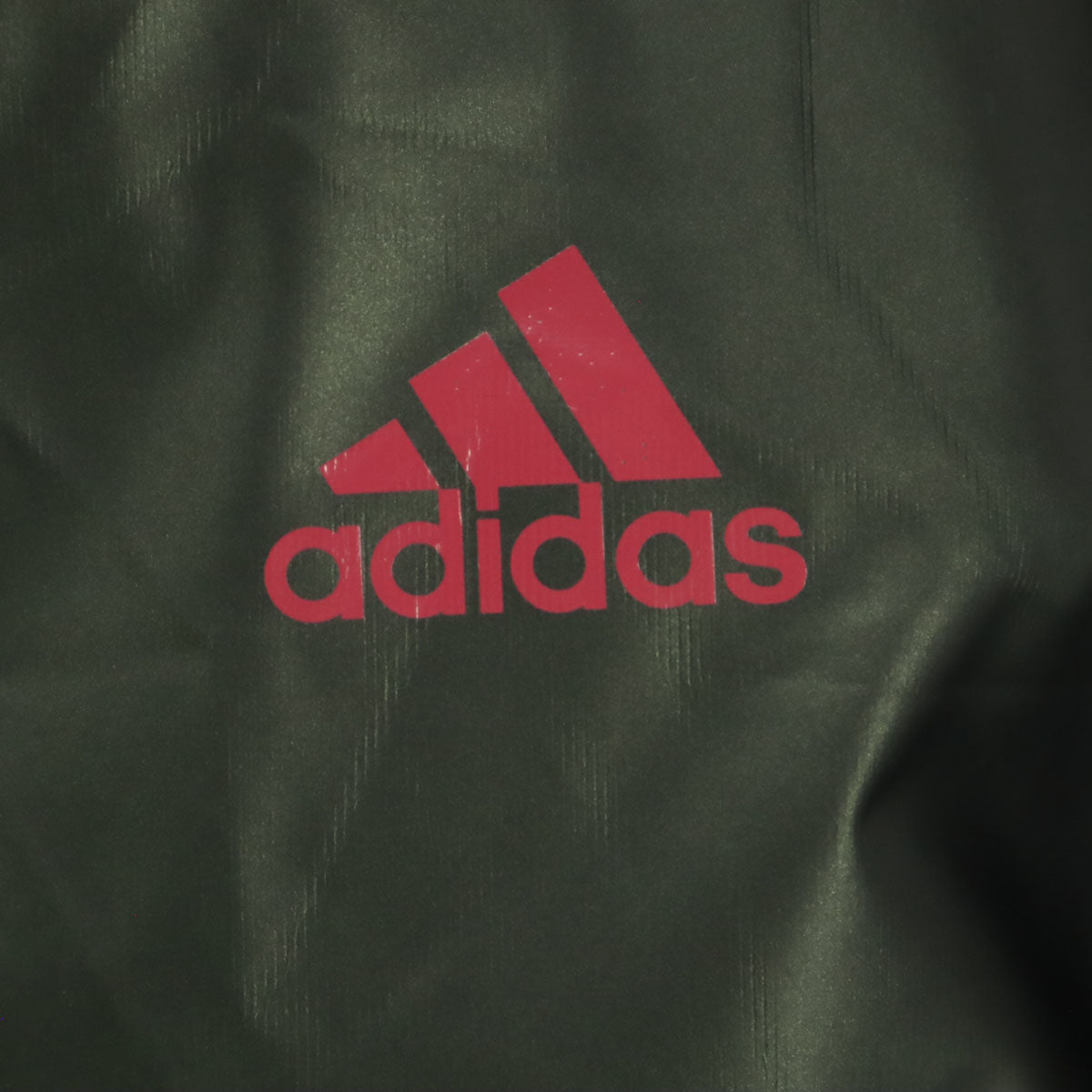 未使用 adidas アディダス ワンポイントロゴ バイカラー 長袖 ジップ ナイロンジャケット L ブラック フーディー レディース