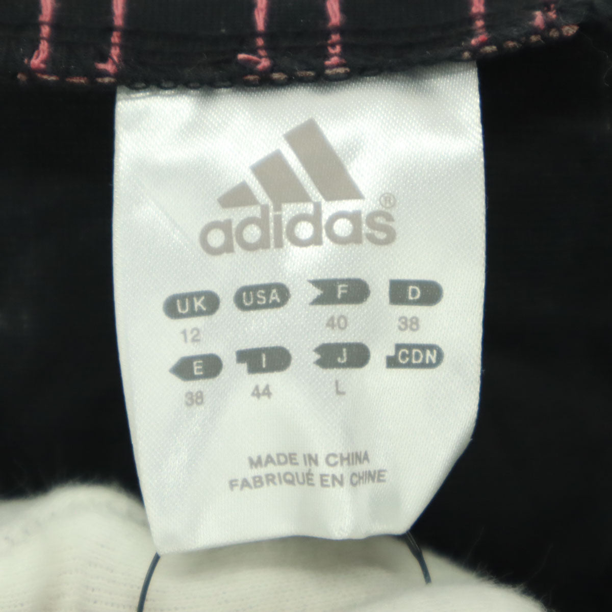 未使用 adidas アディダス ワンポイントロゴ バイカラー 長袖 ジップ ナイロンジャケット L ブラック フーディー レディース