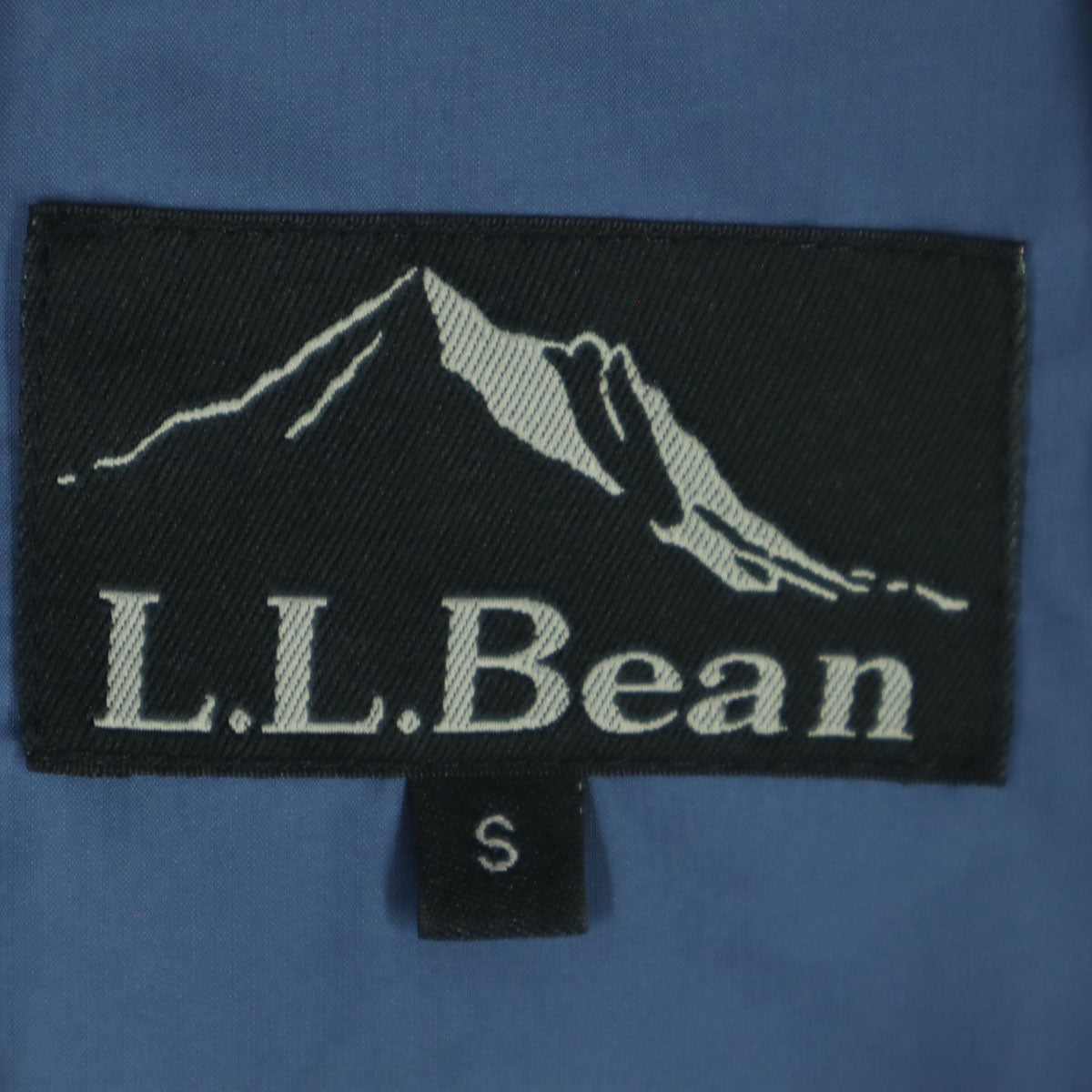 美品 L.L.Bean エルエルビーン ワンポイントロゴ 長袖 マウンテンパーカー S ブルー系 フード取り外し可 メンズ