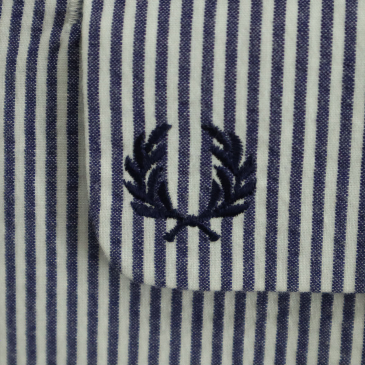 FRED PERRY フレッドペリー ストライプ柄 バイカラー 長袖 テーラードジャケット L ネイビー系 メンズ