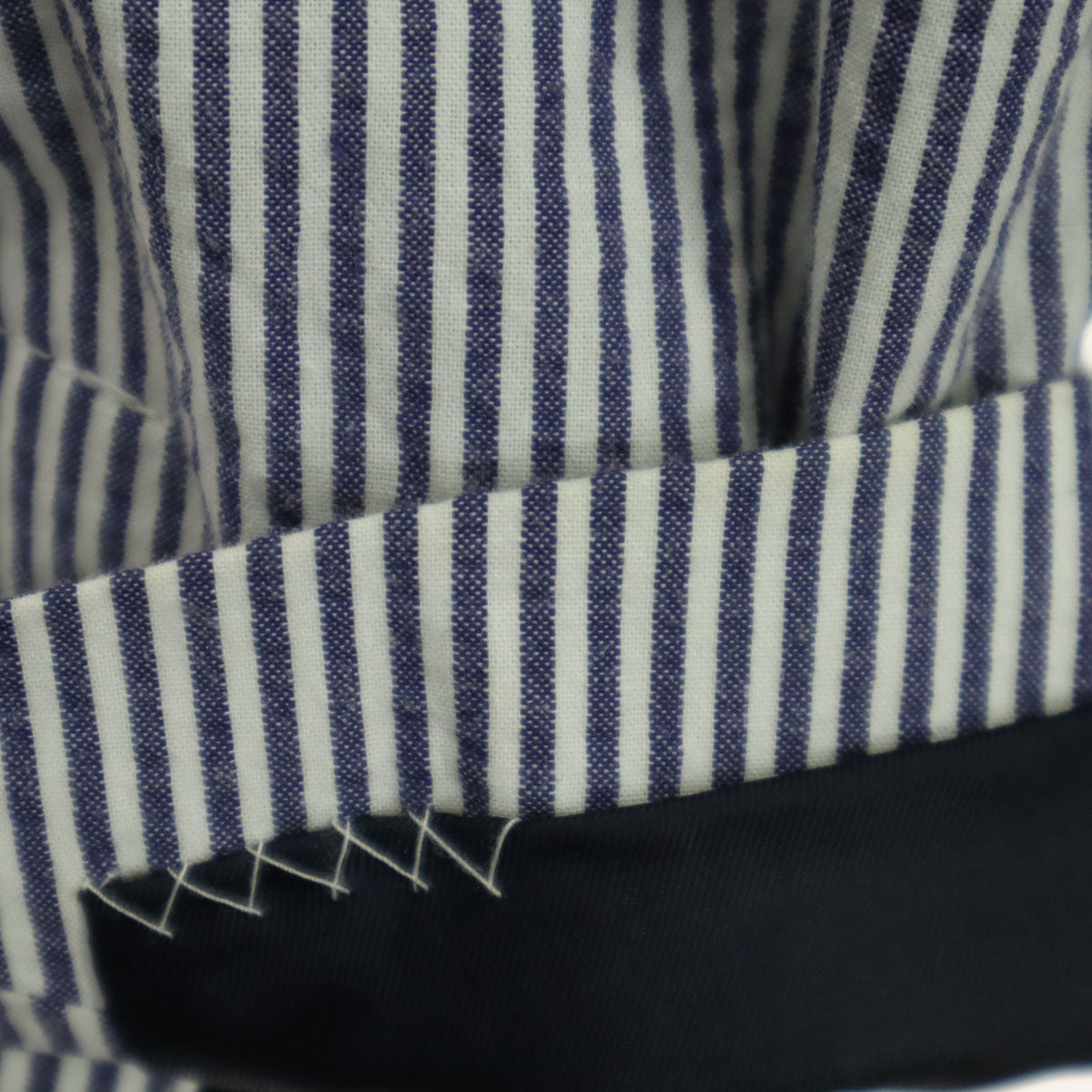 FRED PERRY フレッドペリー ストライプ柄 バイカラー 長袖 テーラードジャケット L ネイビー系 メンズ