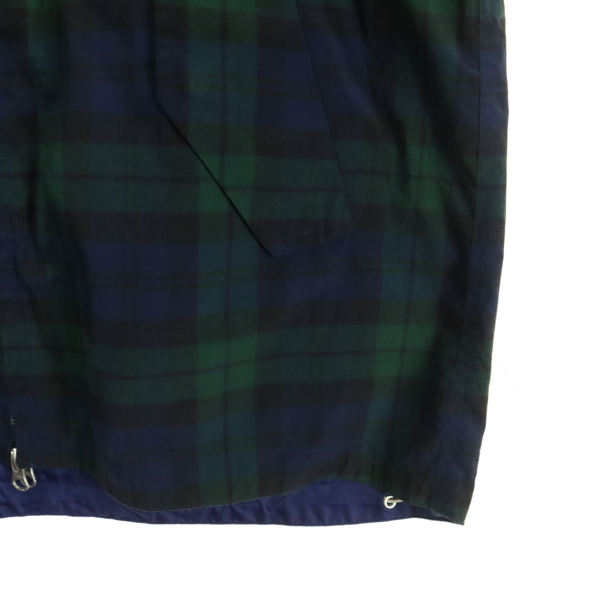 FRED PERRY フレッドペリー リバーシブル チェック柄 長袖 フーディジャケット M ネイビー系 メンズ