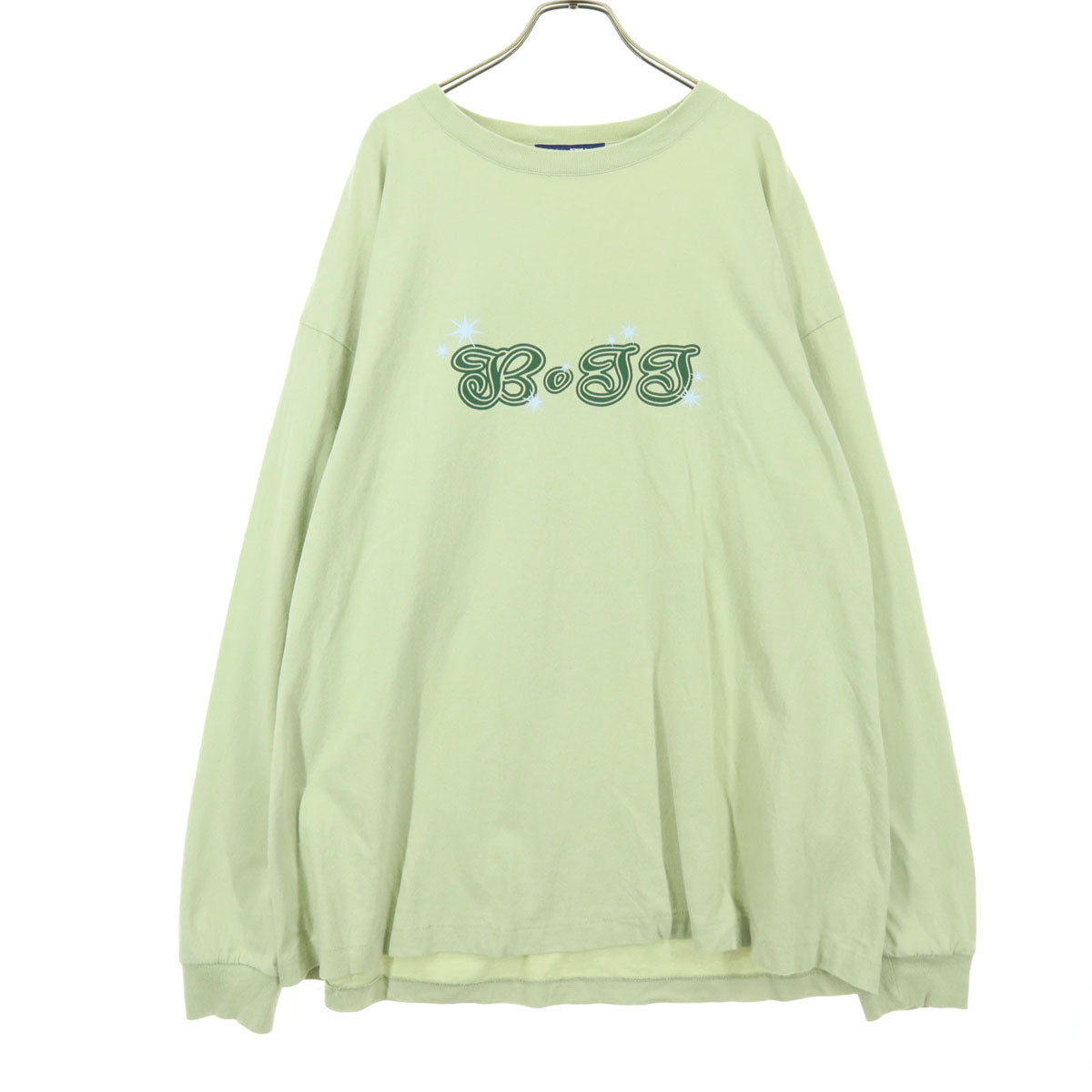 BOTTO ボット バックプリント 長袖 Tシャツ XXL ピスタチオグリーン ロンT メンズ