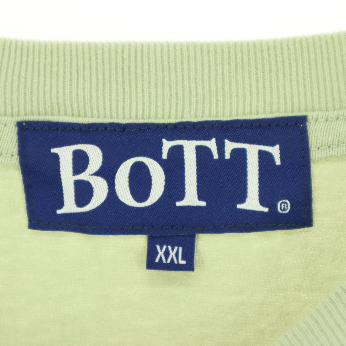 BOTTO ボット バックプリント 長袖 Tシャツ XXL ピスタチオグリーン ロンT メンズ