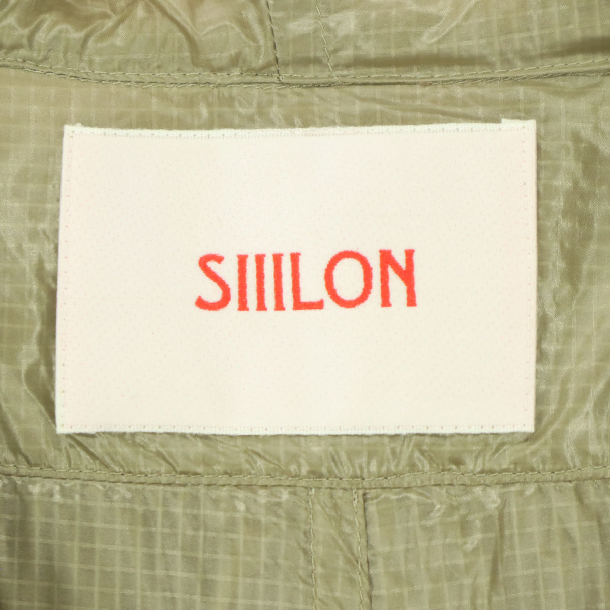 美品 SIIILON シーロン 長袖 エアリー ミリタリーコート F ベージュ レディース