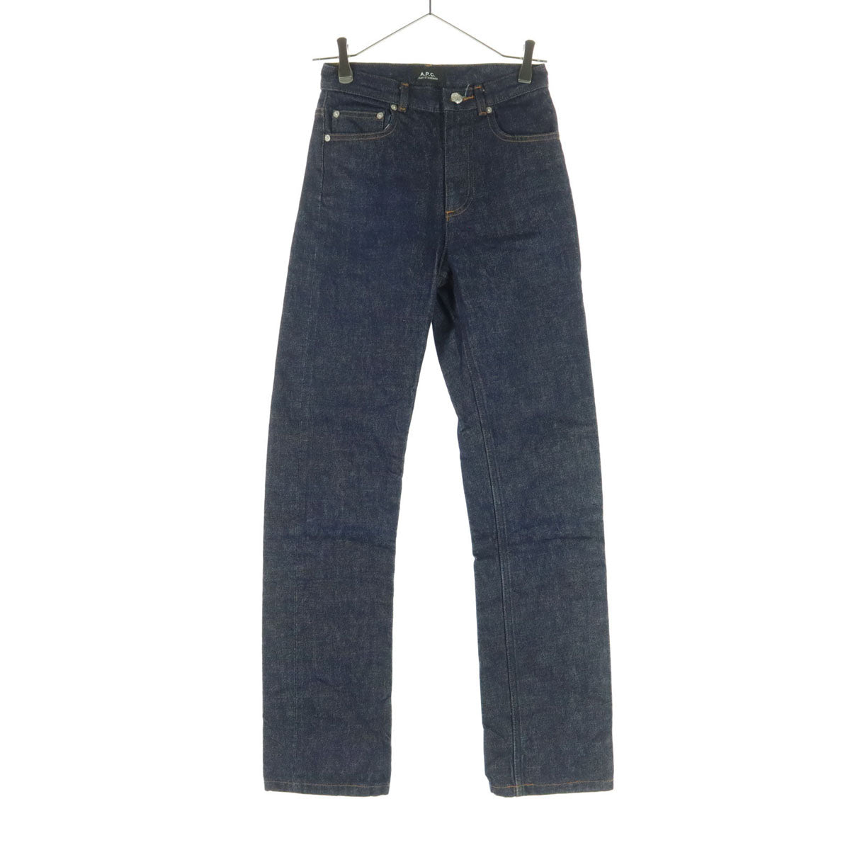 美品 apc jean standard アーペーセージーンスタンダード ストレートデニムパンツ 25 インディゴ系 レディース