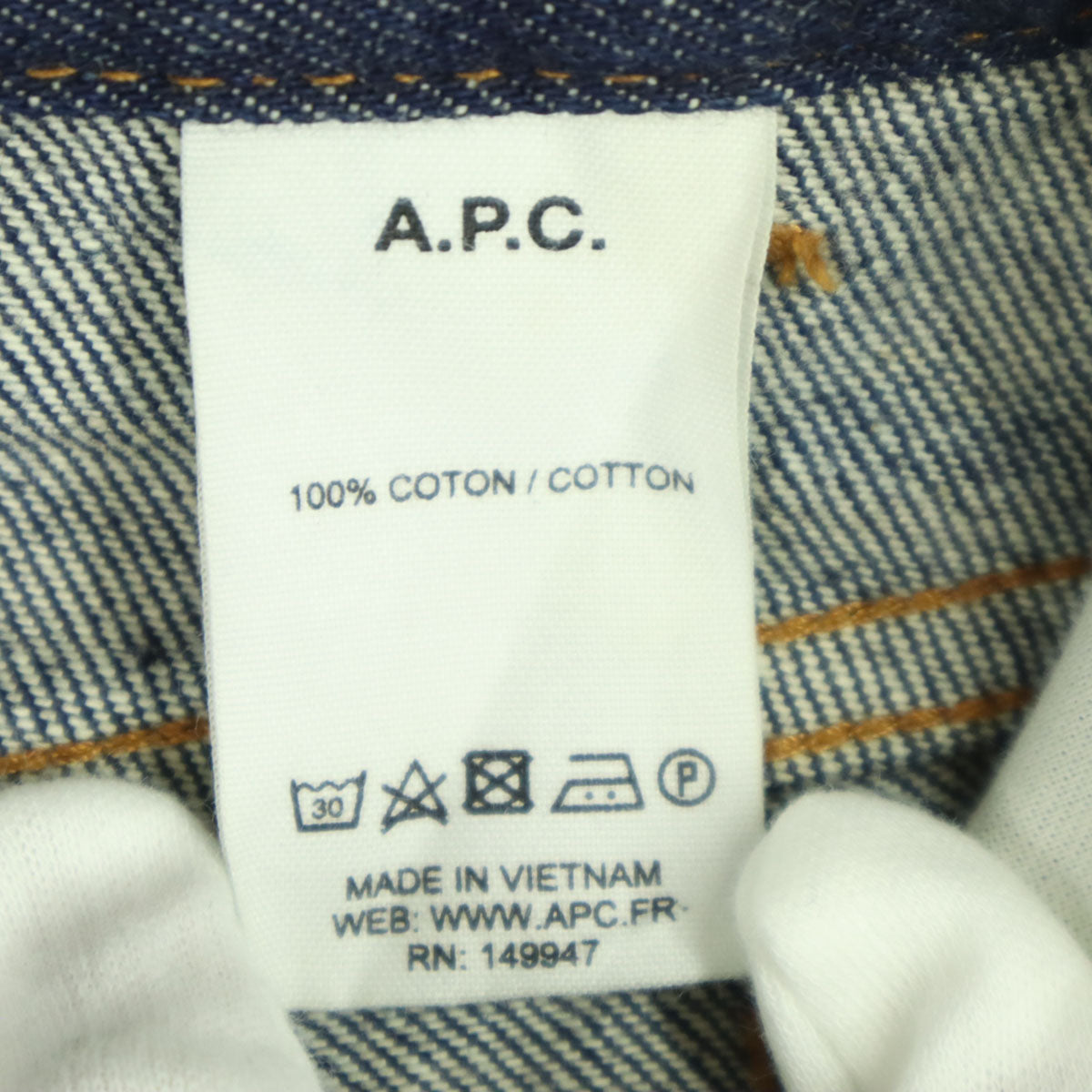 美品 apc jean standard アーペーセージーンスタンダード ストレートデニムパンツ 25 インディゴ系 レディース