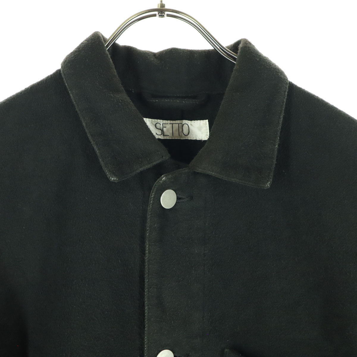 美品 SETT セット 日本製 長袖 カバーオール L ブラック メンズ