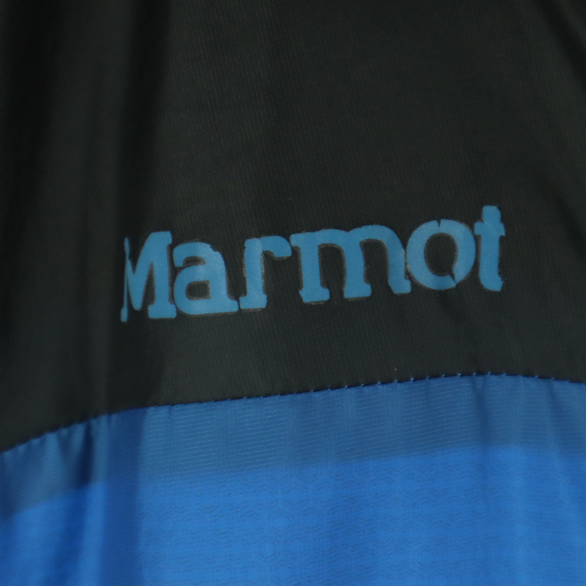 MARMOT マーモット バイカラー 長袖 ナイロンジャケット M ブルー系 フーディー ブラック メンズ