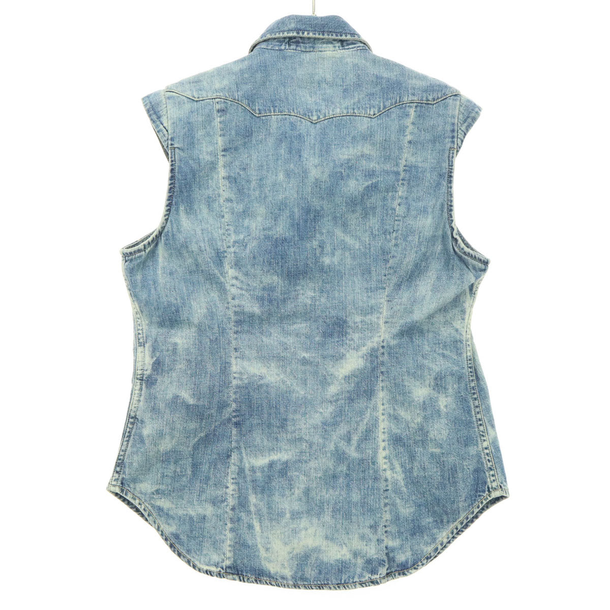 未使用 Levi's リーバイス フレンチスリーブ デニムシャツ S ブルー レディース
