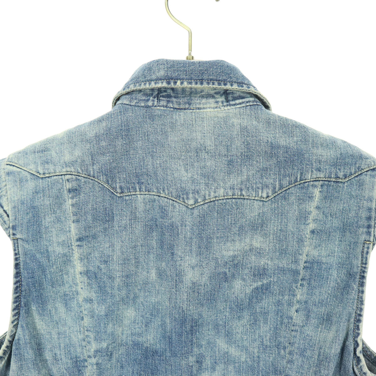 未使用 Levi's リーバイス フレンチスリーブ デニムシャツ S ブルー レディース