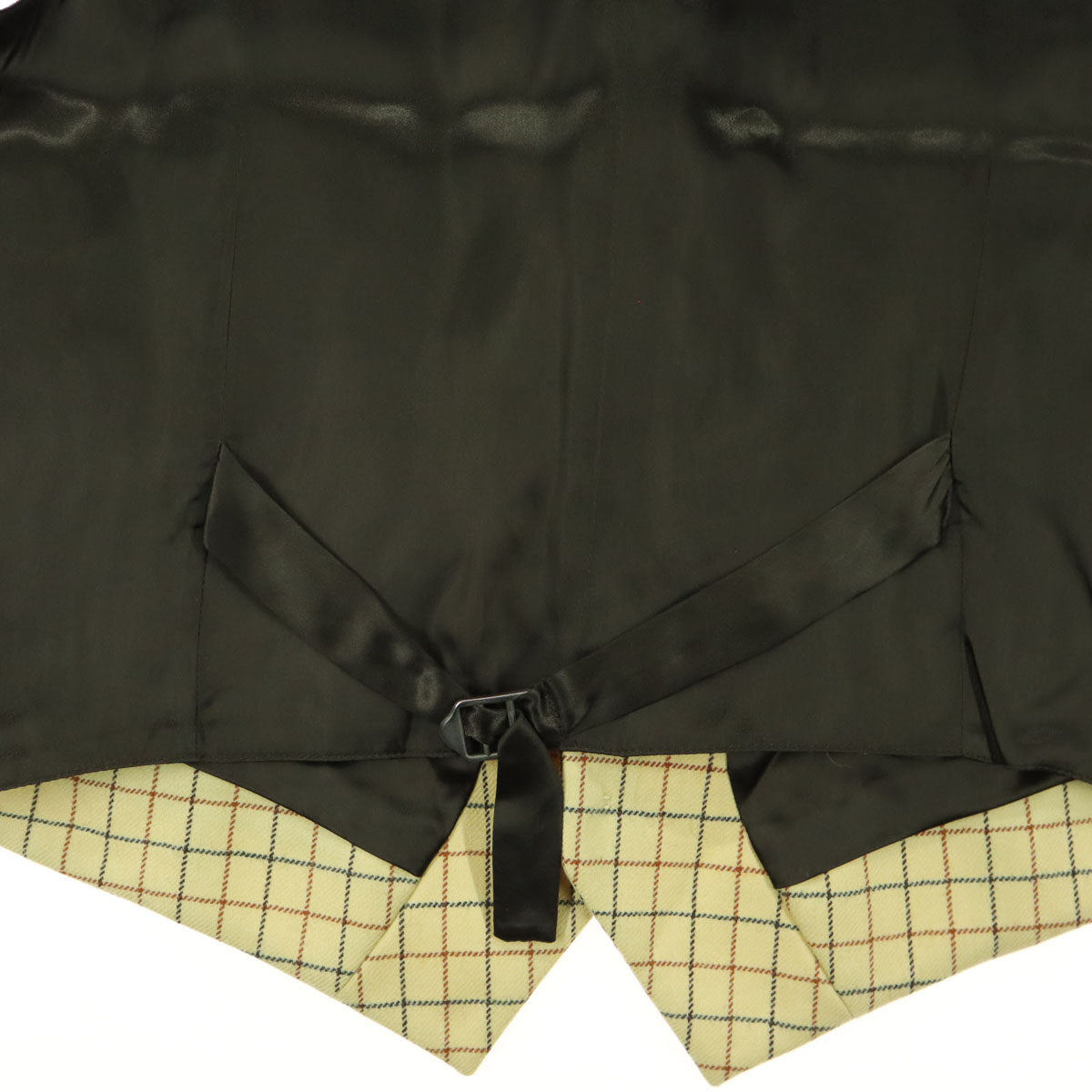 HACKETT LONDON ハケットロンドン イタリア製 チェック柄 ジレベスト 44R54R イエロー系 ブラウン メンズ