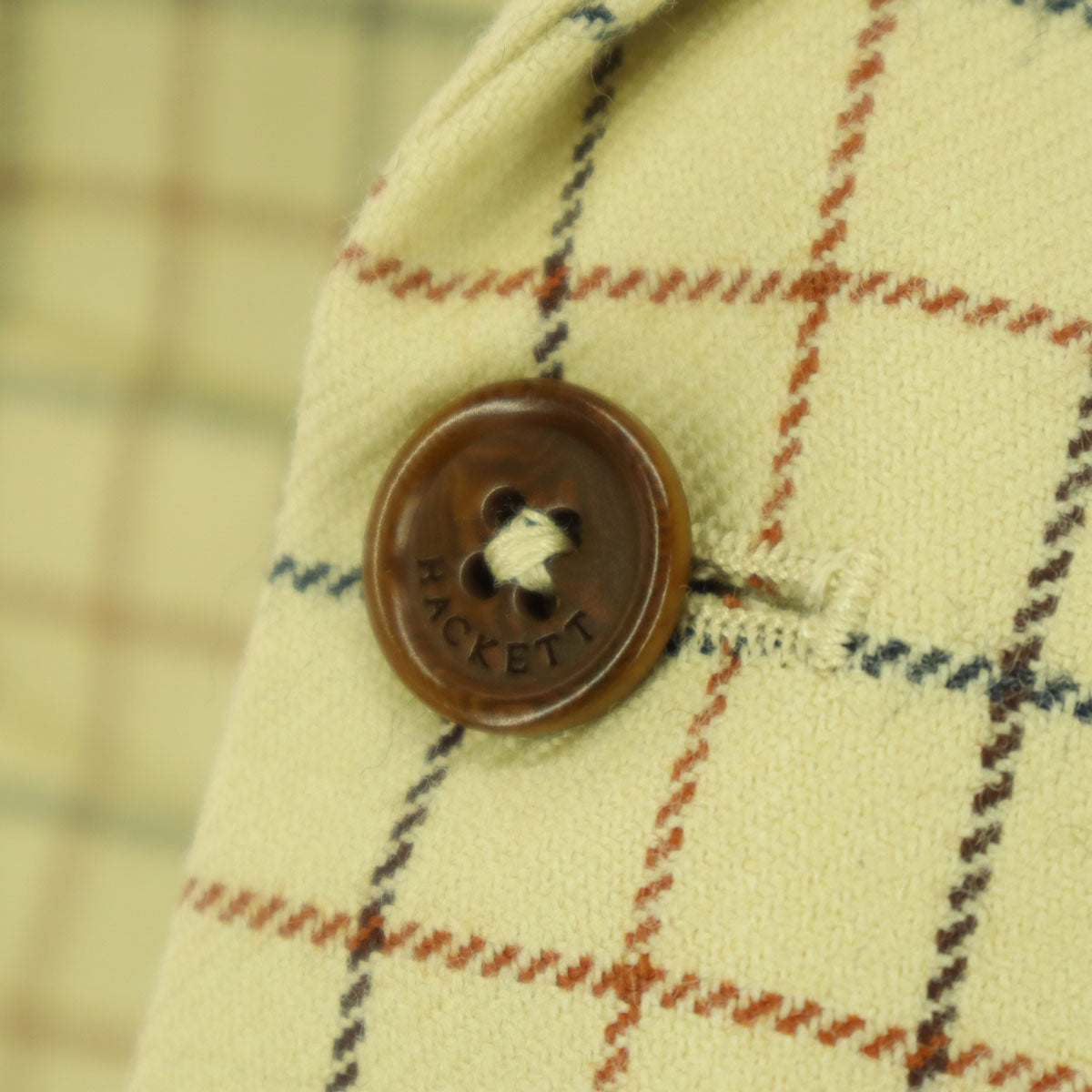 HACKETT LONDON ハケットロンドン イタリア製 チェック柄 ジレベスト 44R54R イエロー系 ブラウン メンズ