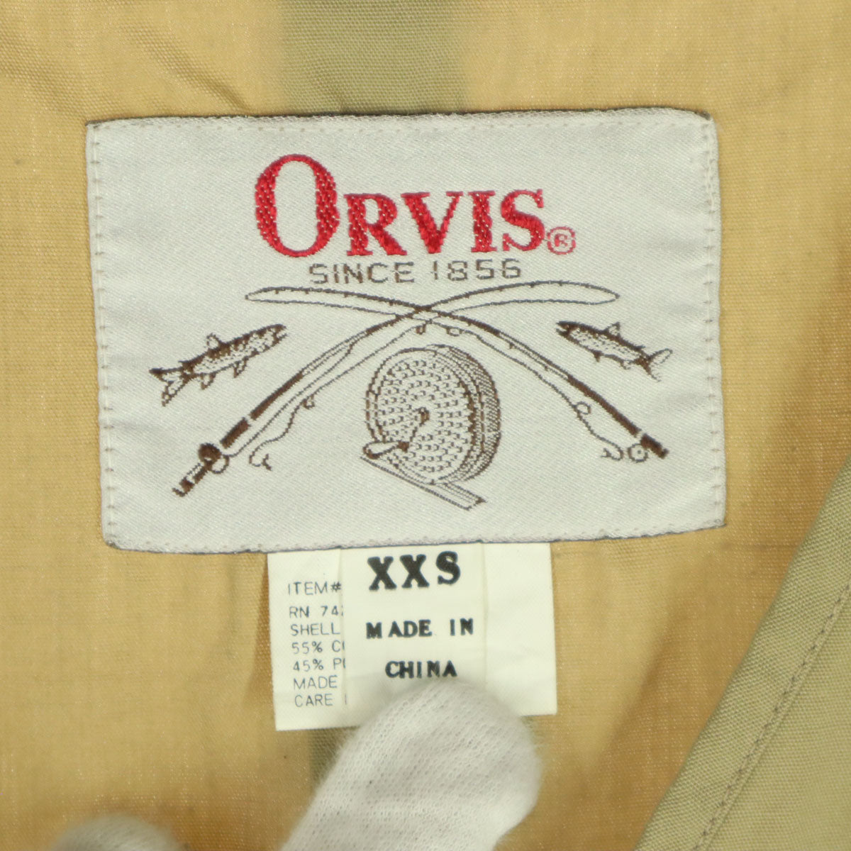 ORVIS オービス フィッシング ベスト XXS ライトブラウン メンズ