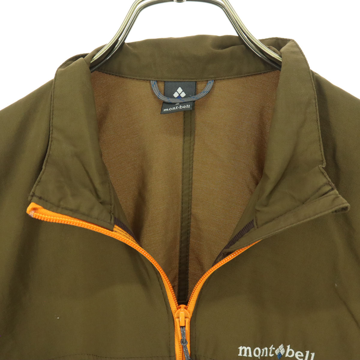 mont-bell モンベル ワンポイントロゴ 長袖 ナイロンジャケット S ブラウン メンズ