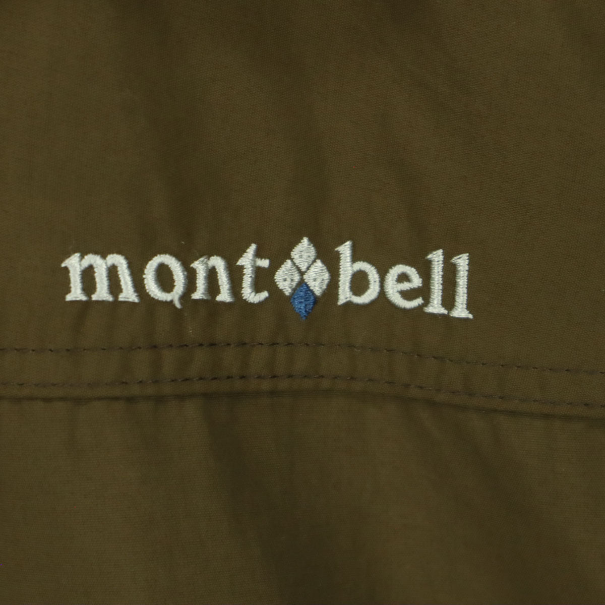 mont-bell モンベル ワンポイントロゴ 長袖 ナイロンジャケット S ブラウン メンズ