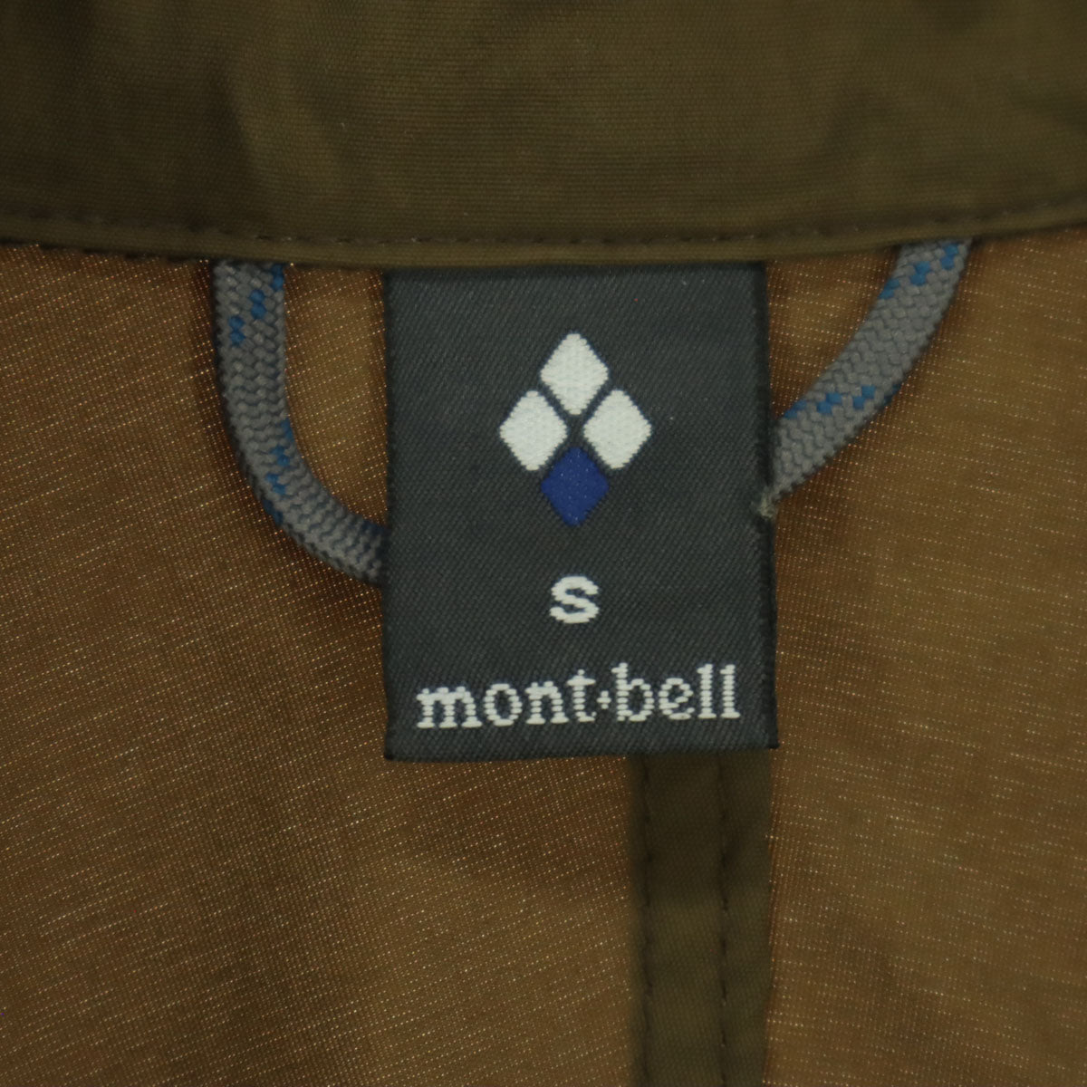 mont-bell モンベル ワンポイントロゴ 長袖 ナイロンジャケット S ブラウン メンズ