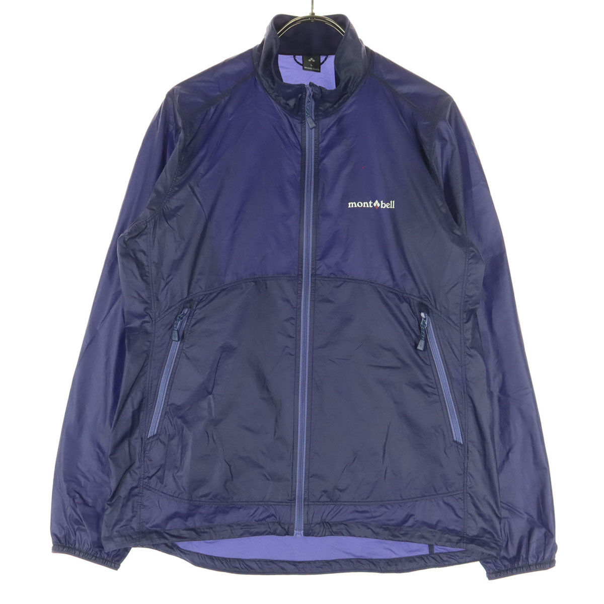 美品 mont-bell モンベル 長袖 ナイロンジャケット L ネイビー メンズ