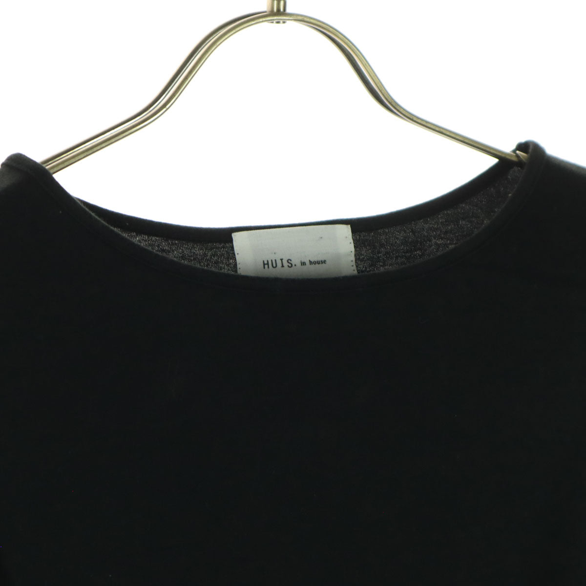 HUIS in house ハウス 日本製 長袖 カットソー F ブラック ロンT レディース