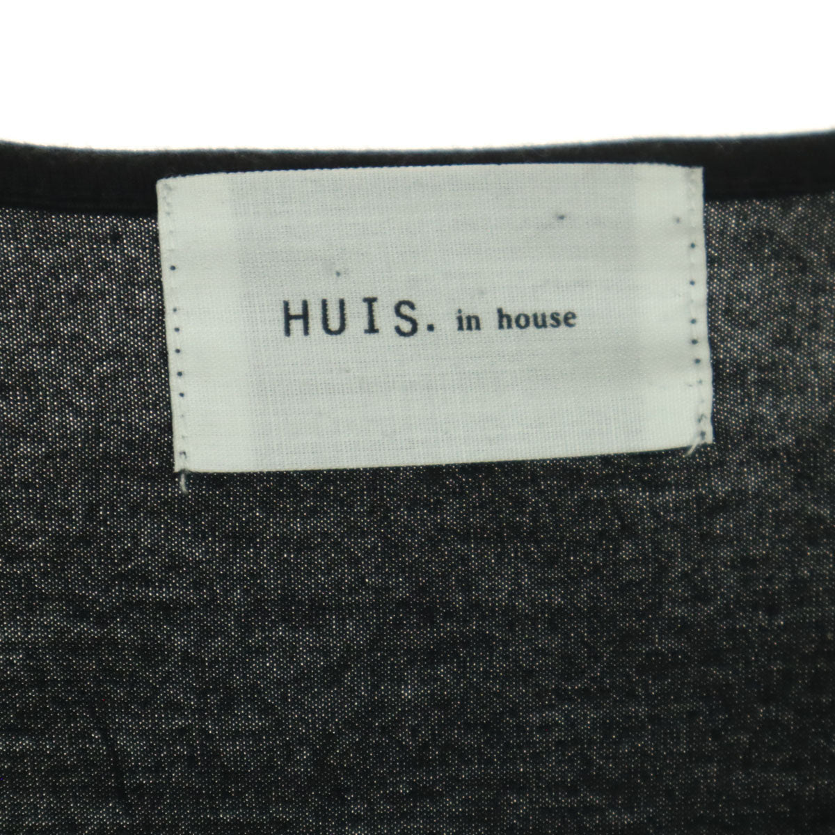 HUIS in house ハウス 日本製 長袖 カットソー F ブラック ロンT レディース
