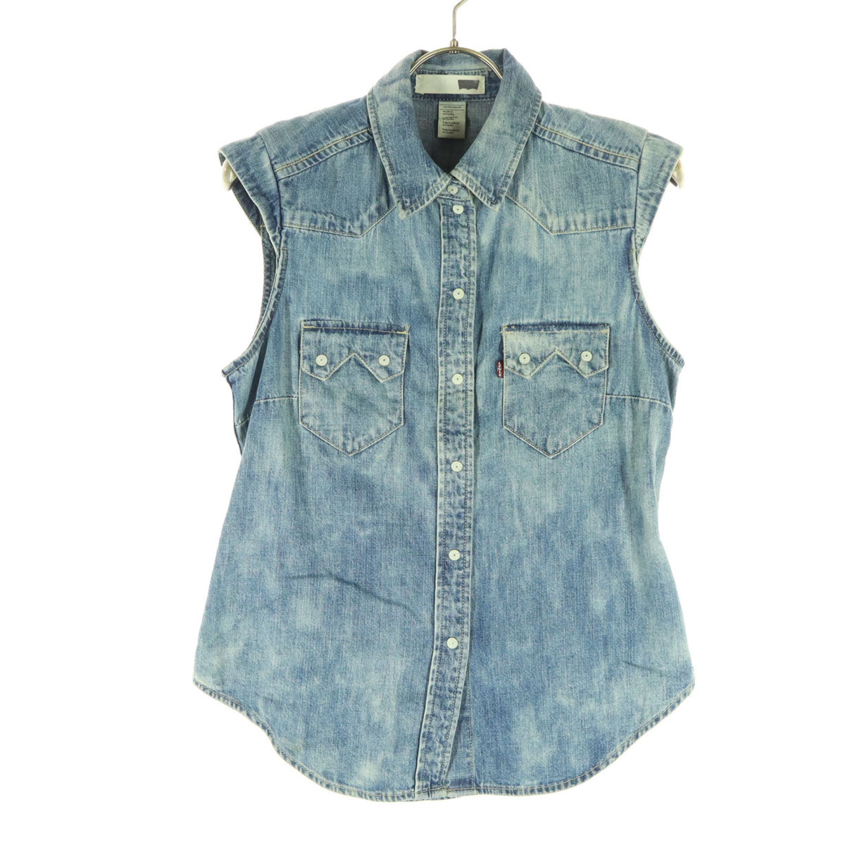 未使用 Levi's リーバイス フレンチスリーブ デニム ベスト XS ブルー レディース