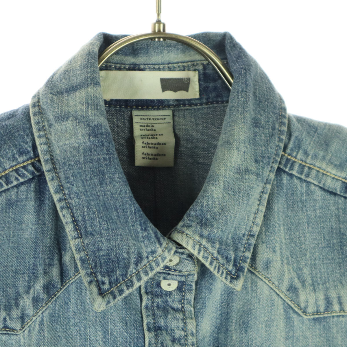 未使用 Levi's リーバイス フレンチスリーブ デニム ベスト XS ブルー レディース