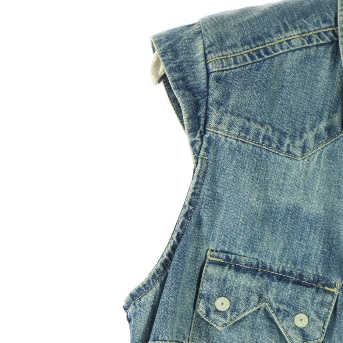 未使用 Levi's リーバイス フレンチスリーブ デニム ベスト XS ブルー レディース