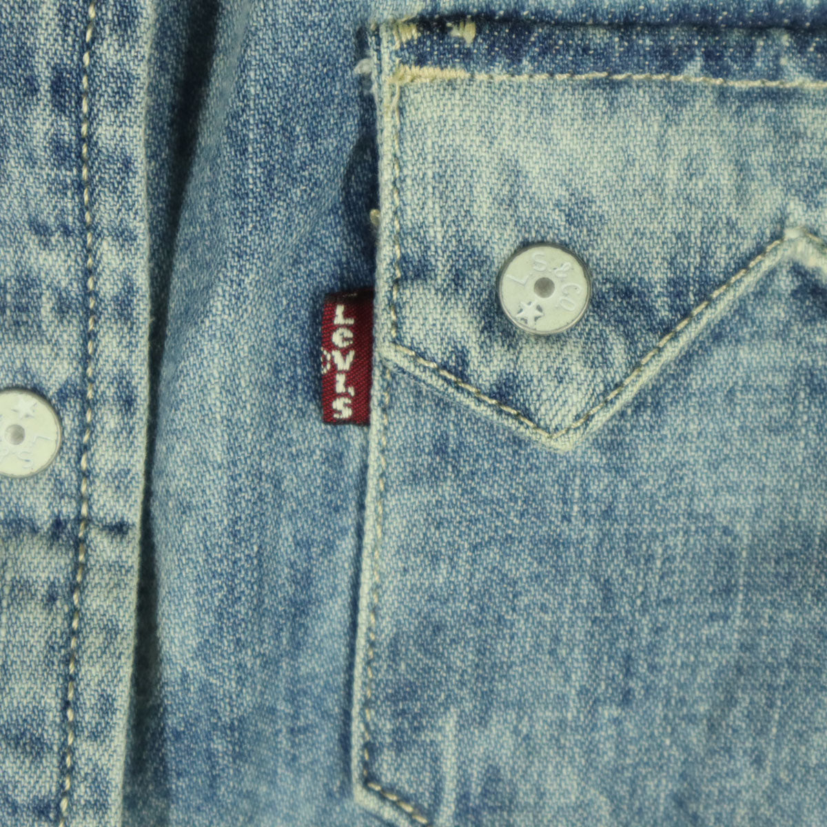 未使用 Levi's リーバイス フレンチスリーブ デニム ベスト XS ブルー レディース