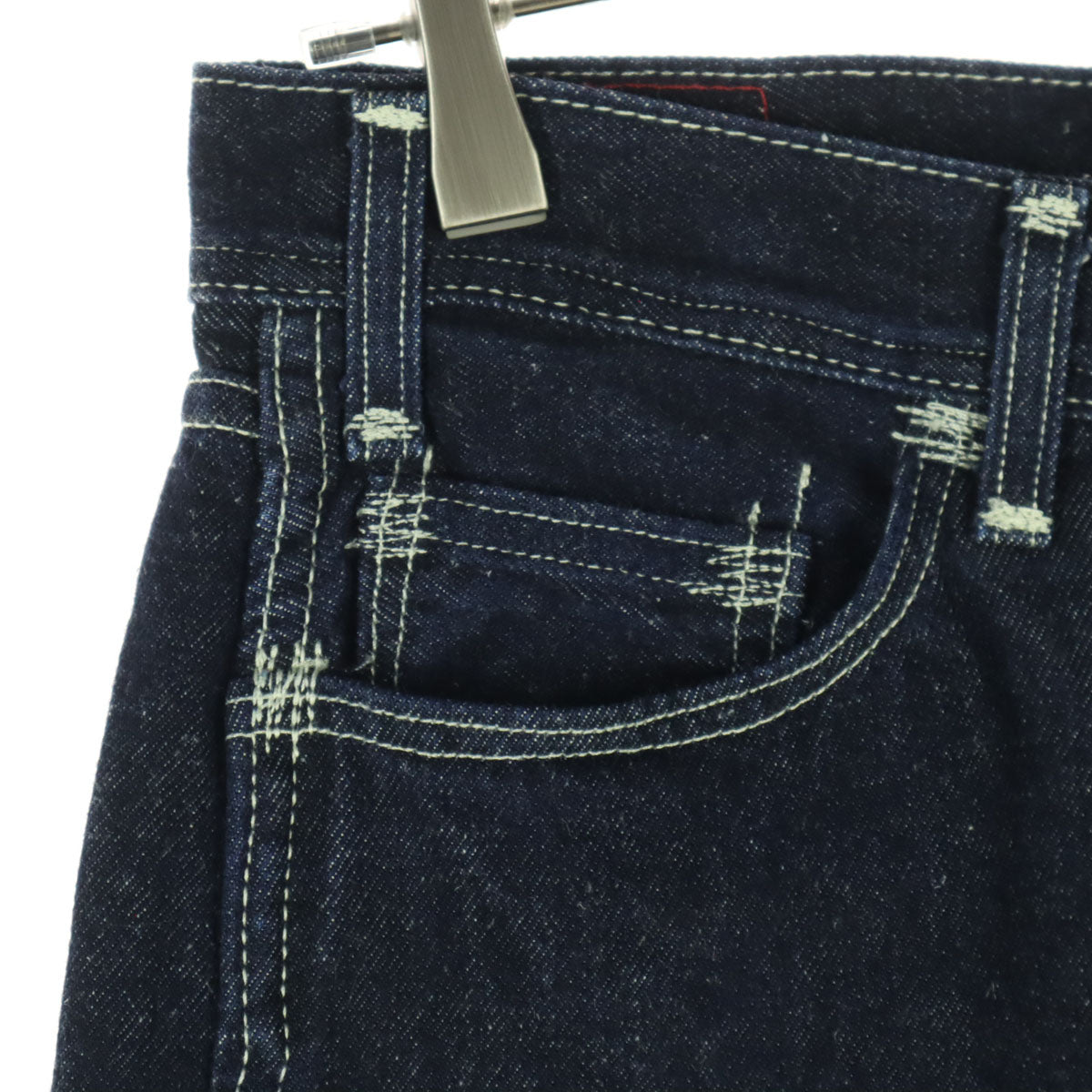 美品 Levi's RED リーバイスレッド ストレートデニムパンツ w28 インディゴ系 505 レディース