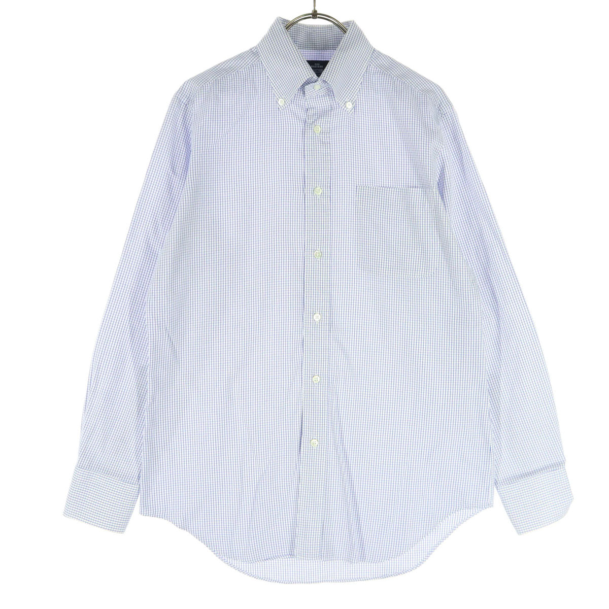 美品 Maker's Shirt KAMAKURA メーカーズシャツカマクラ 日本製 格子柄 長袖 ボタンダウンシャツ 15-32 1/3 ブルー メンズ