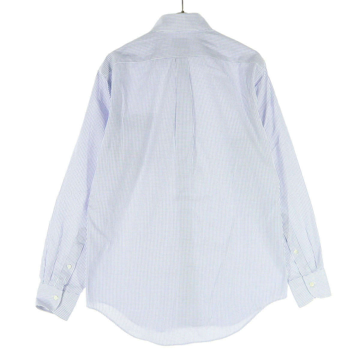 美品 Maker's Shirt KAMAKURA メーカーズシャツカマクラ 日本製 格子柄 長袖 ボタンダウンシャツ 15-32 1/3 ブルー メンズ