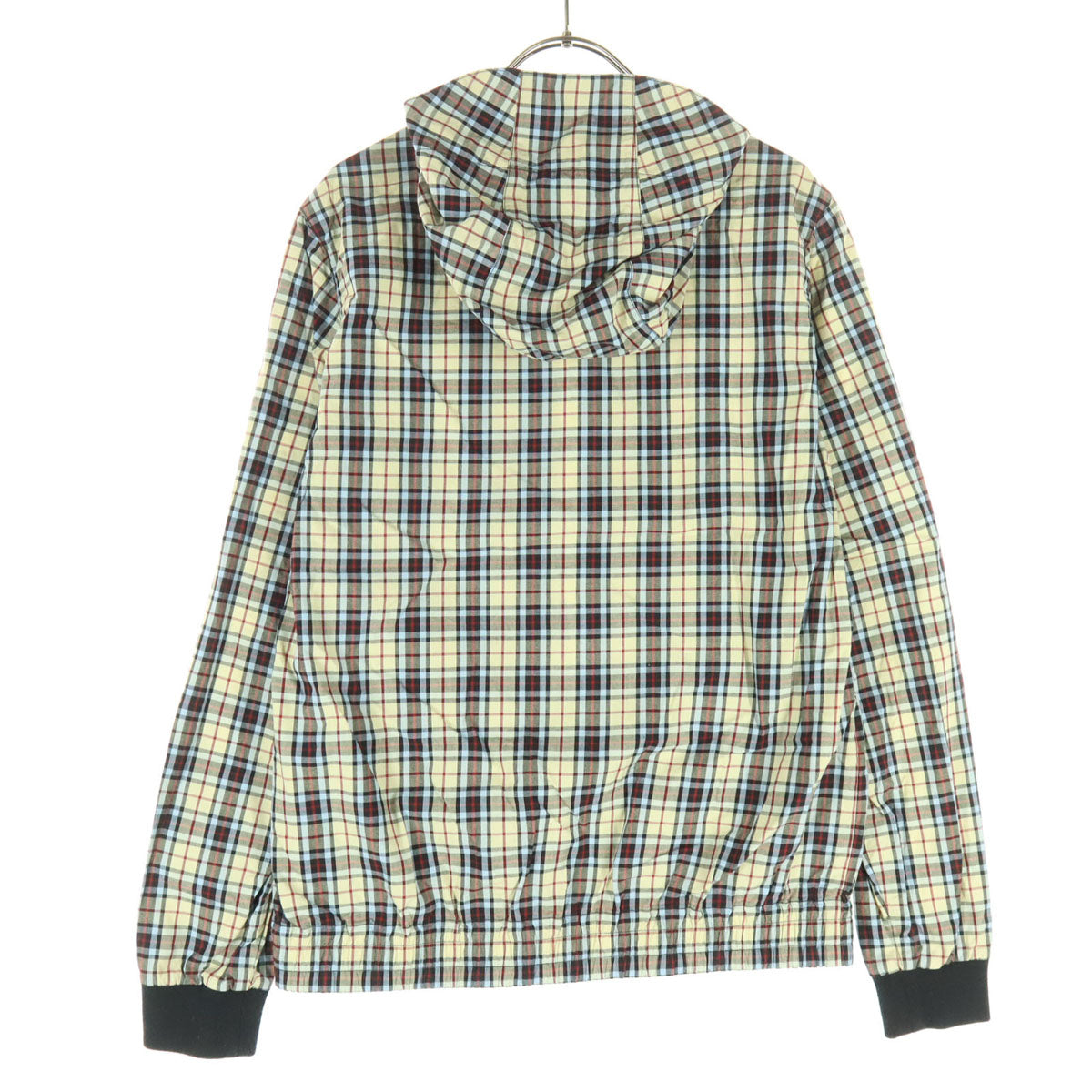 FRED PERRY フレッドペリー チェック柄 長袖 ジップパーカー M ベージュ メンズ