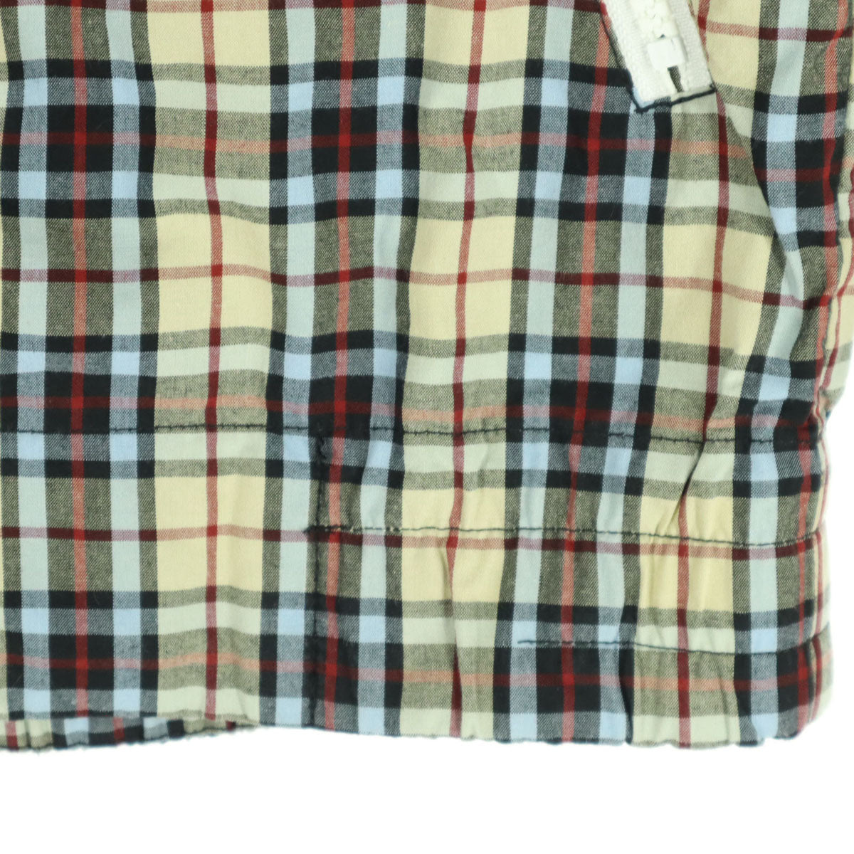 FRED PERRY フレッドペリー チェック柄 長袖 ジップパーカー M ベージュ メンズ