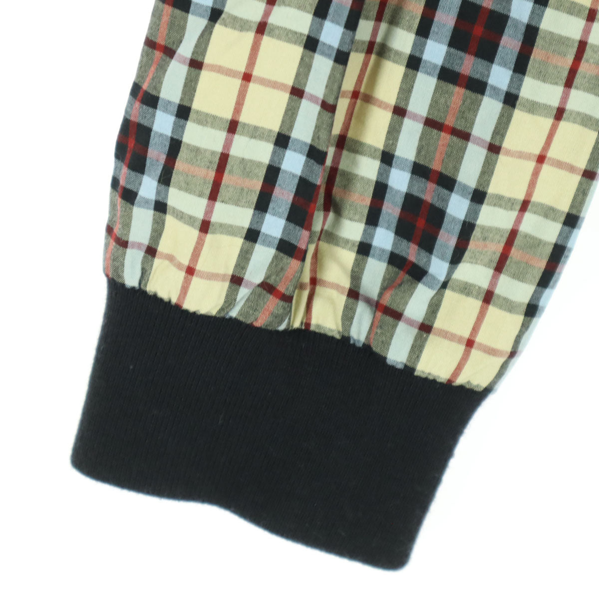 FRED PERRY フレッドペリー チェック柄 長袖 ジップパーカー M ベージュ メンズ