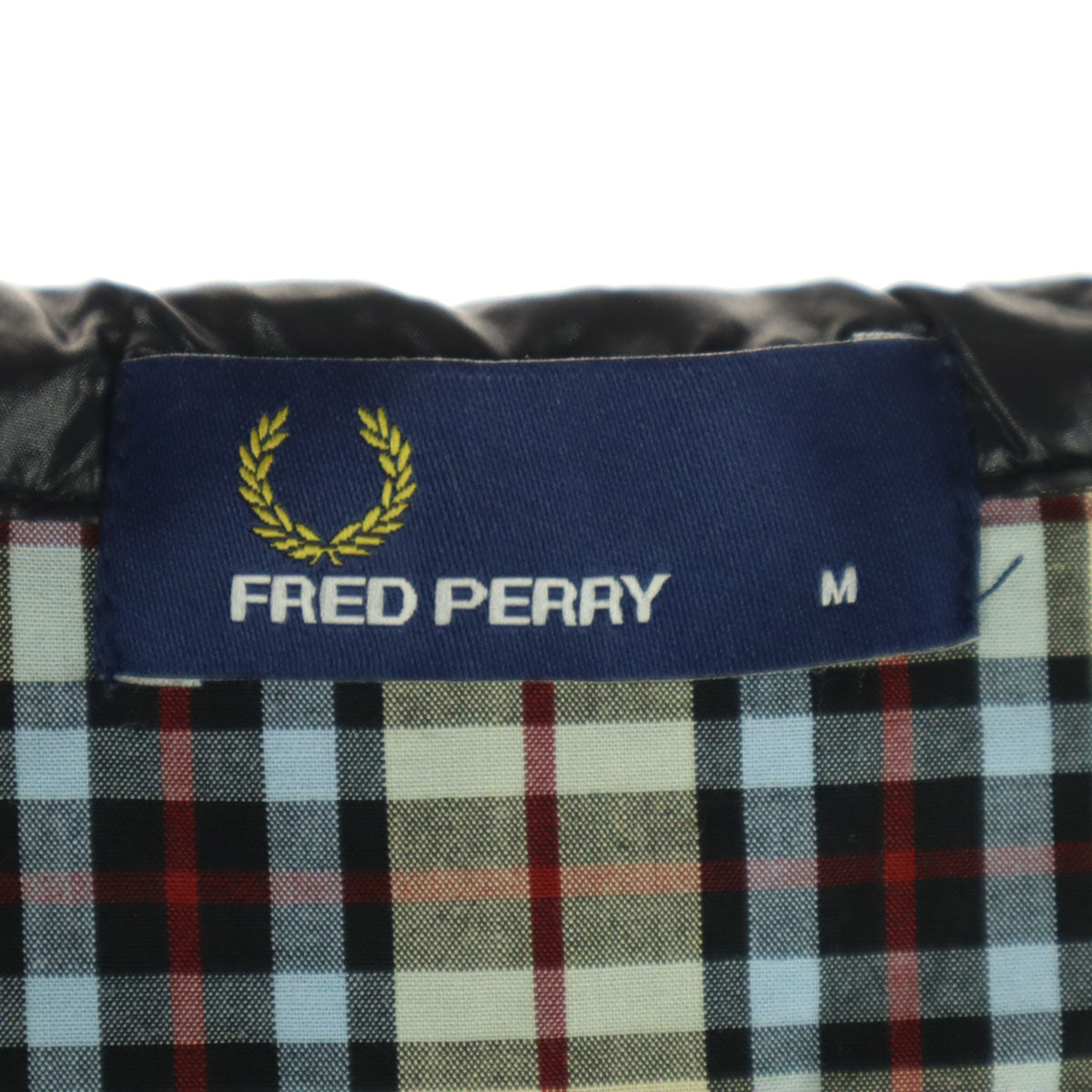 FRED PERRY フレッドペリー チェック柄 長袖 ジップパーカー M ベージュ メンズ