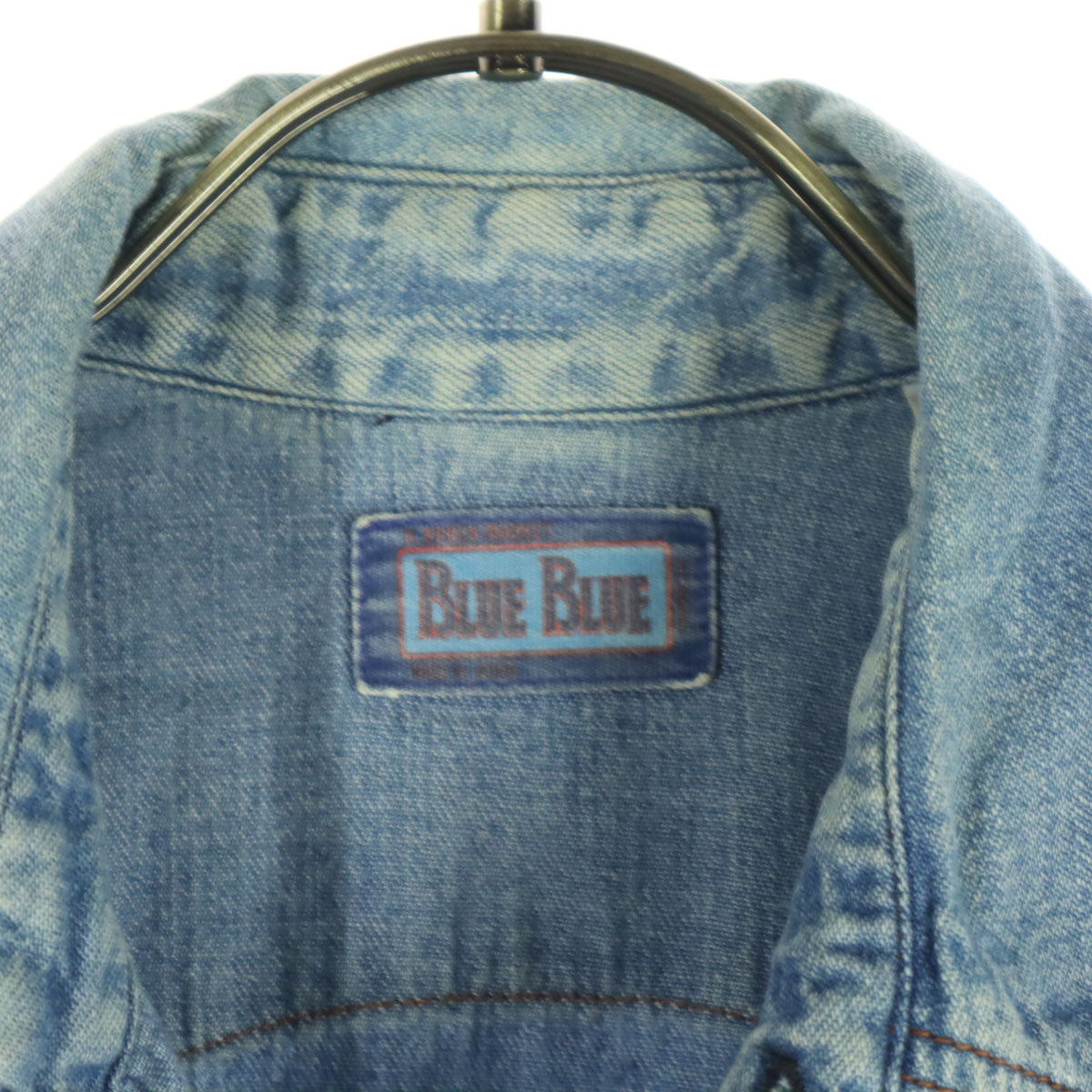 BLUE BLUE ブルーブルー 日本製 長袖 デニム ウエスタンシャツ 2 ブルー メンズ
