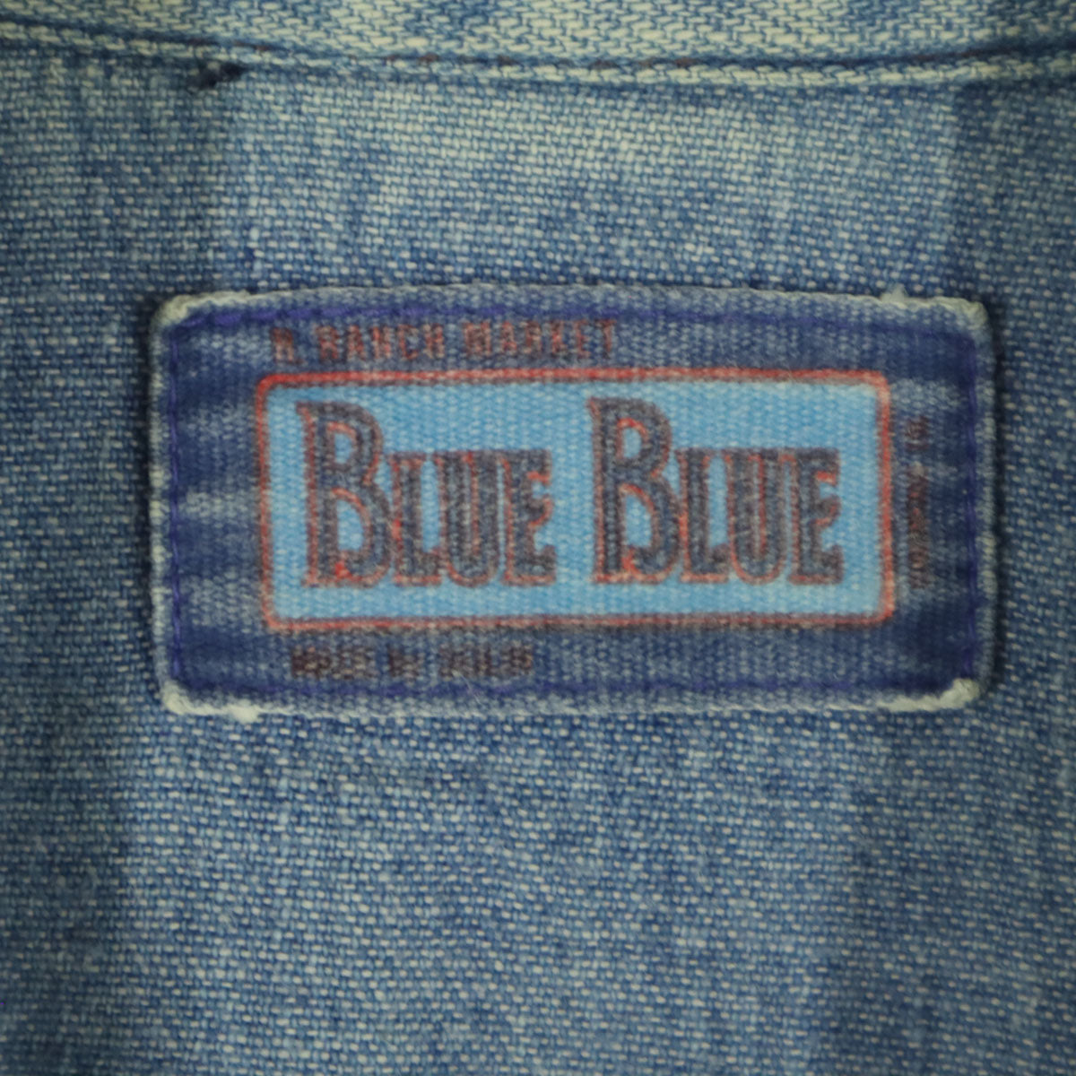 BLUE BLUE ブルーブルー 日本製 長袖 デニム ウエスタンシャツ 2 ブルー メンズ