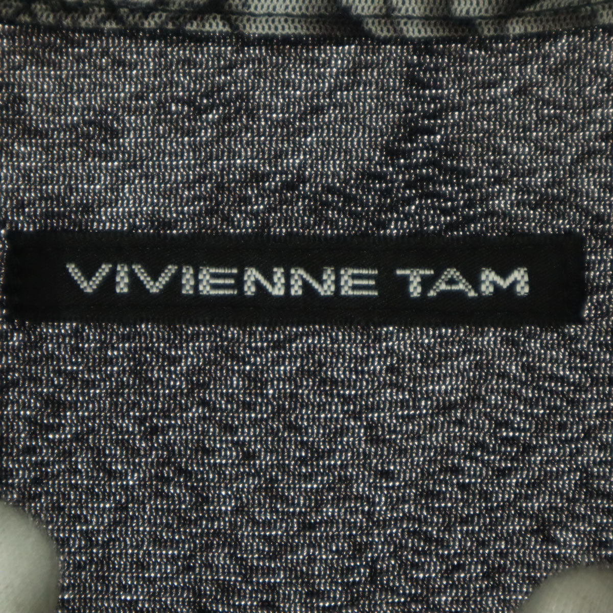 VIVIENNE TAM ヴィヴィアンタム 日本製 総柄 花柄 長袖 膝丈ワンピース 42 グレー系 レディース