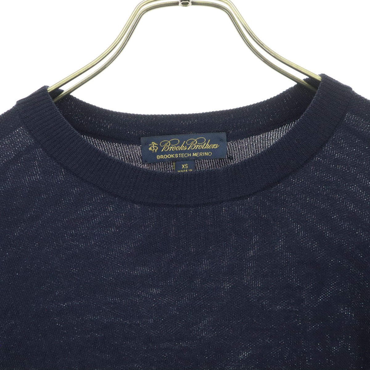美品 Brooks Brothers ブルックスブラザーズ 長袖 セーター XS ブラック メンズ