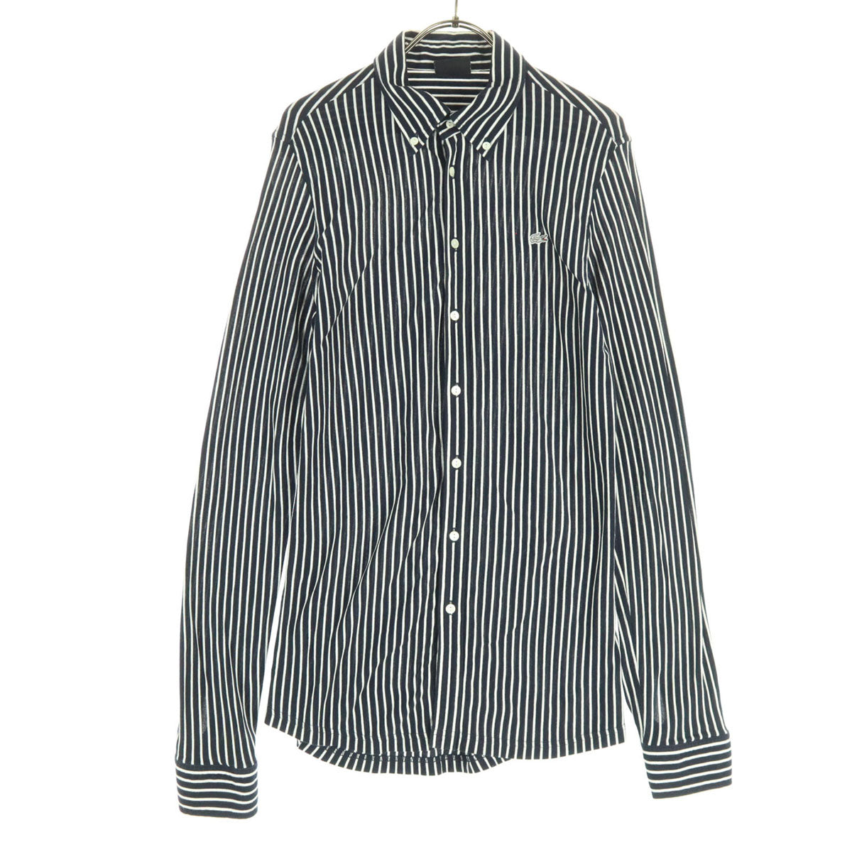 美品 LACOSTE ラコステ 長袖 シャツ M ブラック系 レディース
