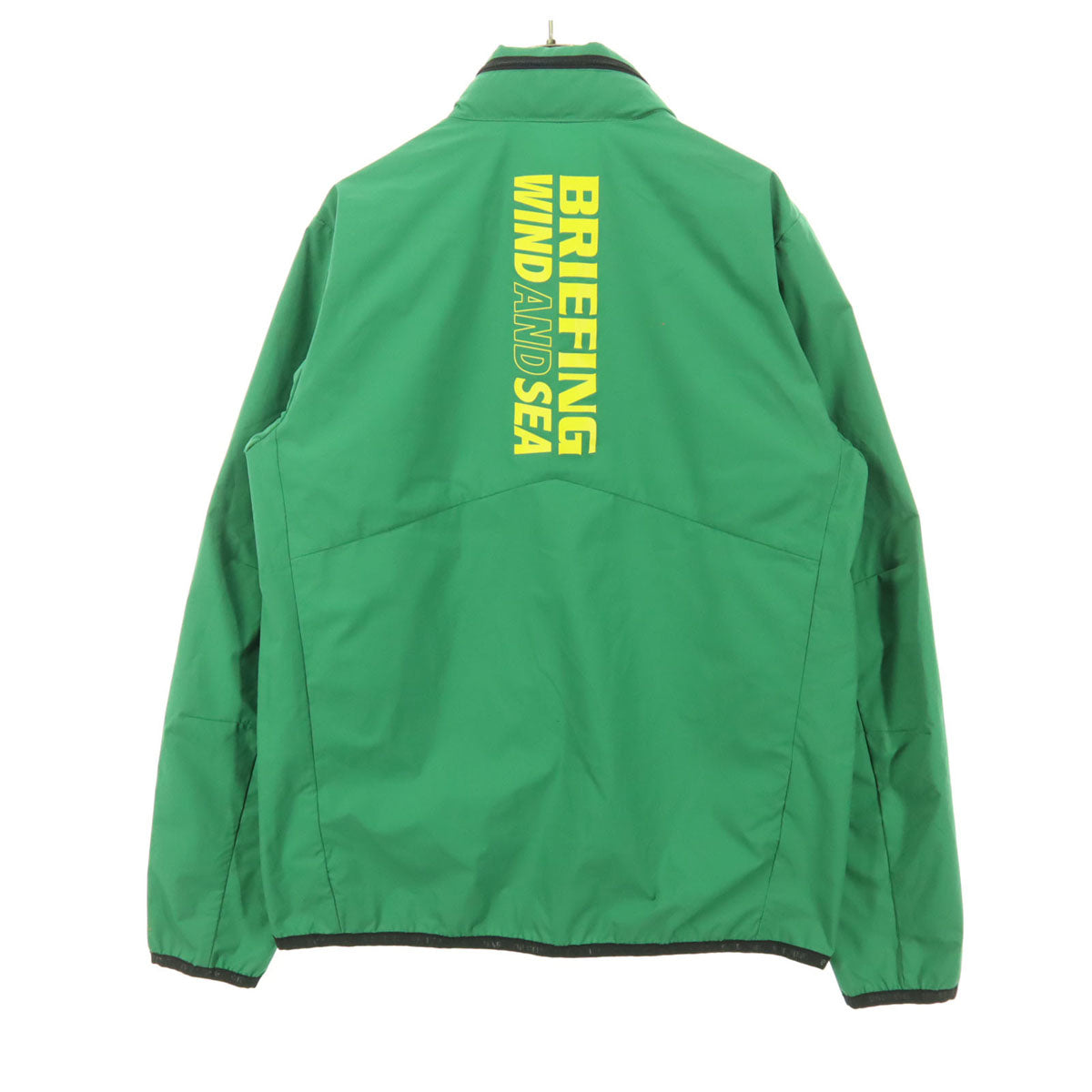 BRIEFING ブリーフィング WIND AND SEA ワンポイントロゴ 長袖 フード付 ジップジャケット M グリーン ウィンダンシー メンズ