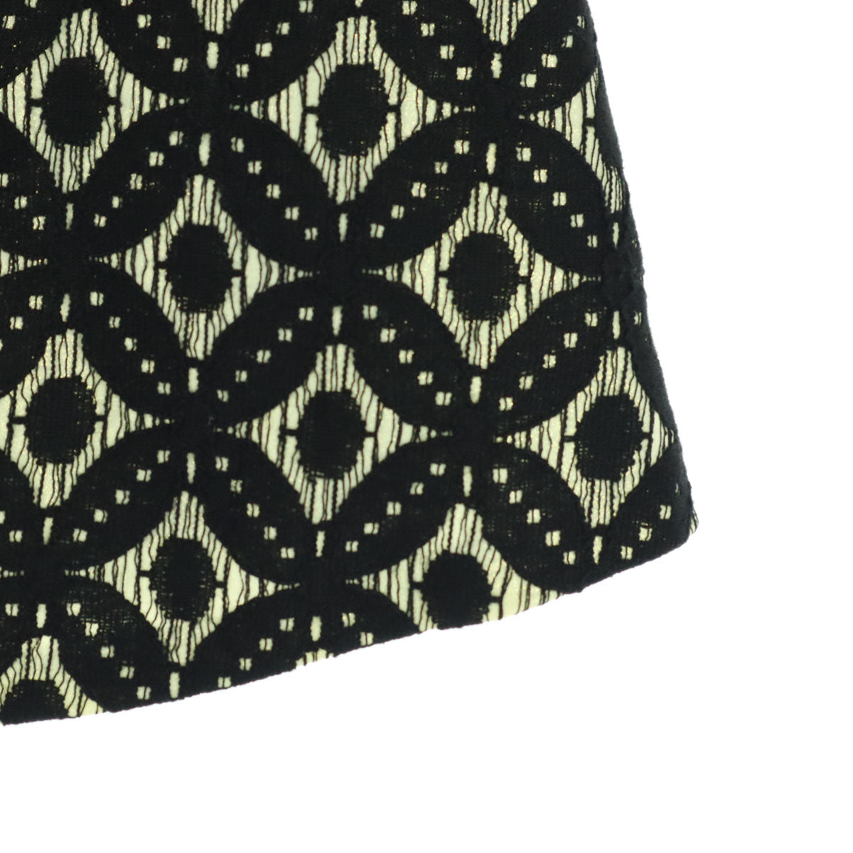 ANAYI アナイ 日本製 総柄 ミモレ丈 フレアスカート ブラック系 レディース