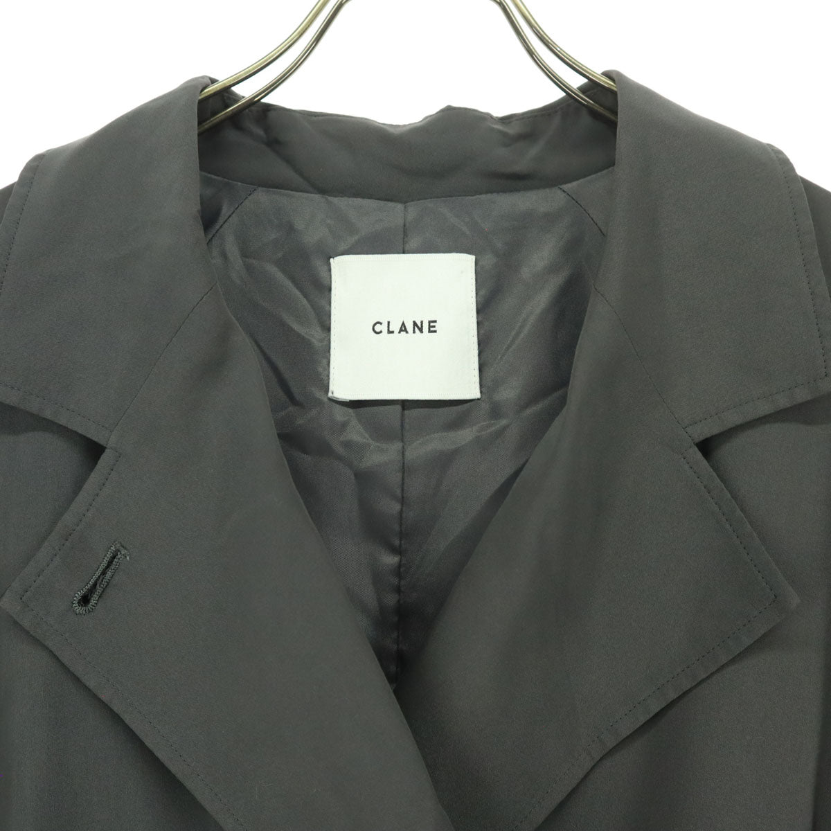 美品 CLANE クラネ 長袖 ロングコート 1 グレー レディース